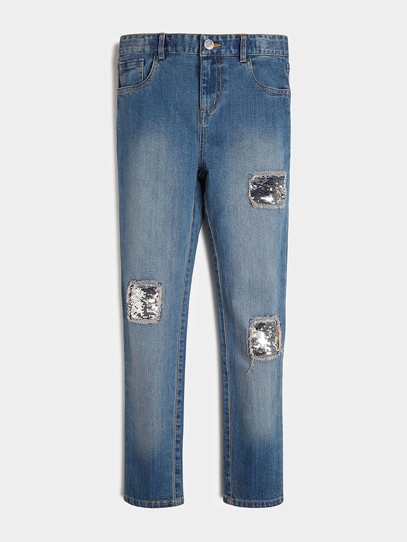Jeans with reversible sequins  - 1