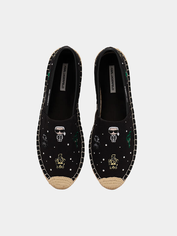 KAMINI black cotton espadrilles - 6
