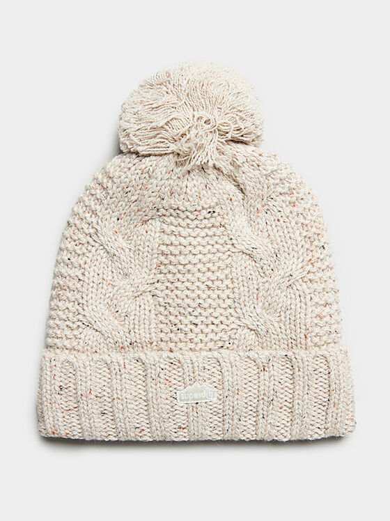Cable knit bobble beanie - 1