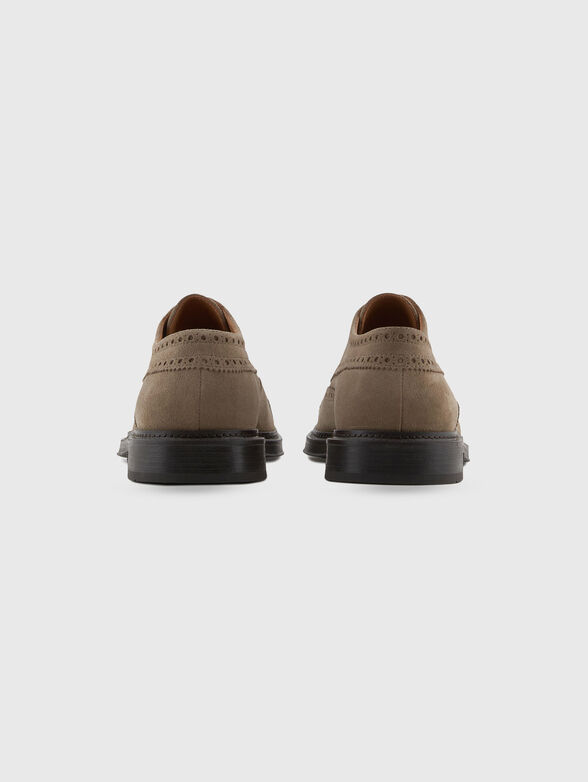 Suede Derby shoes with brogue perforations - 3