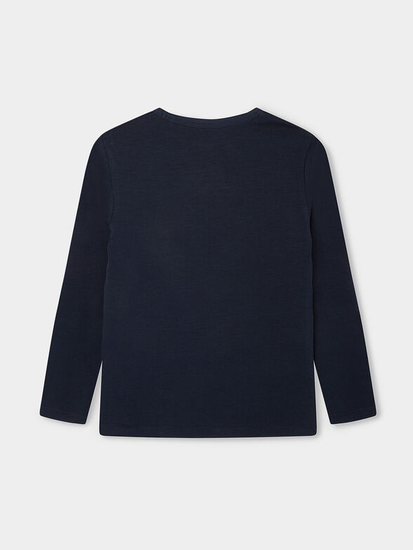 RAVEN blue long sleeve blouse  - 2