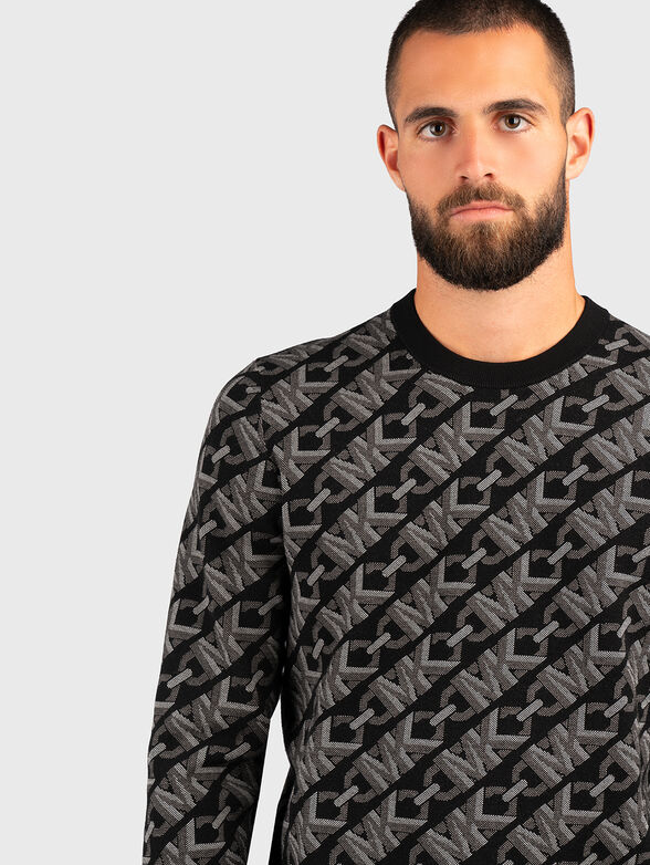 Sweater with monogram print  - 4