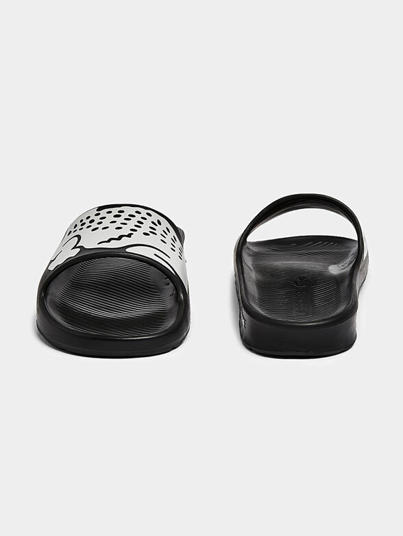 CROCO 2.00721 balck slippers with logo - 5