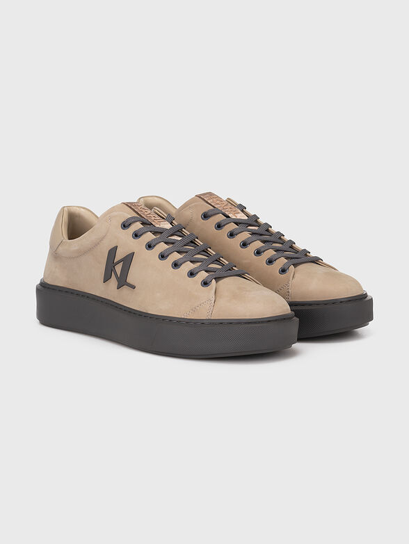MAXI KUP suede sports shoes with logo accent - 2