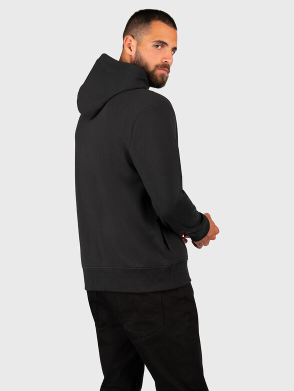 Cotton hooded sweatshirt with logo print - 3