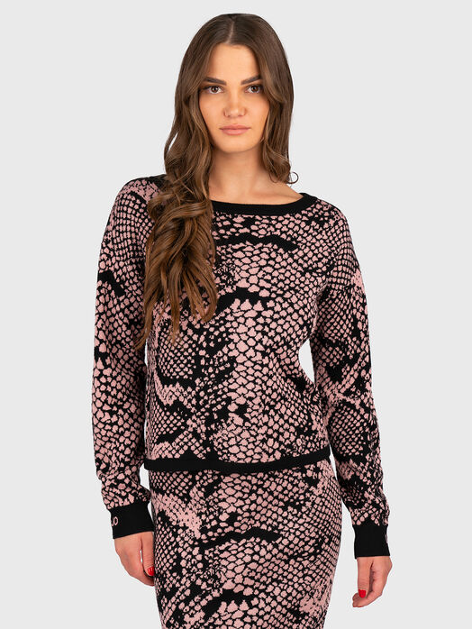 Snake-pattern sweater 