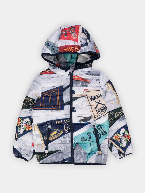 Padded jacket with contrasting print - 1