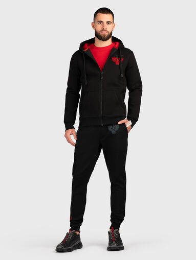 HZ020 black cotton blend sweatshirt - 4