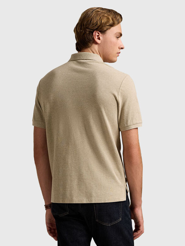 Beige polo shirt with maxi logo - 2