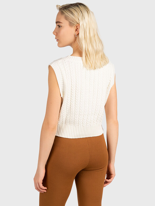  TARRAGONA white sleeveless sweater - 3