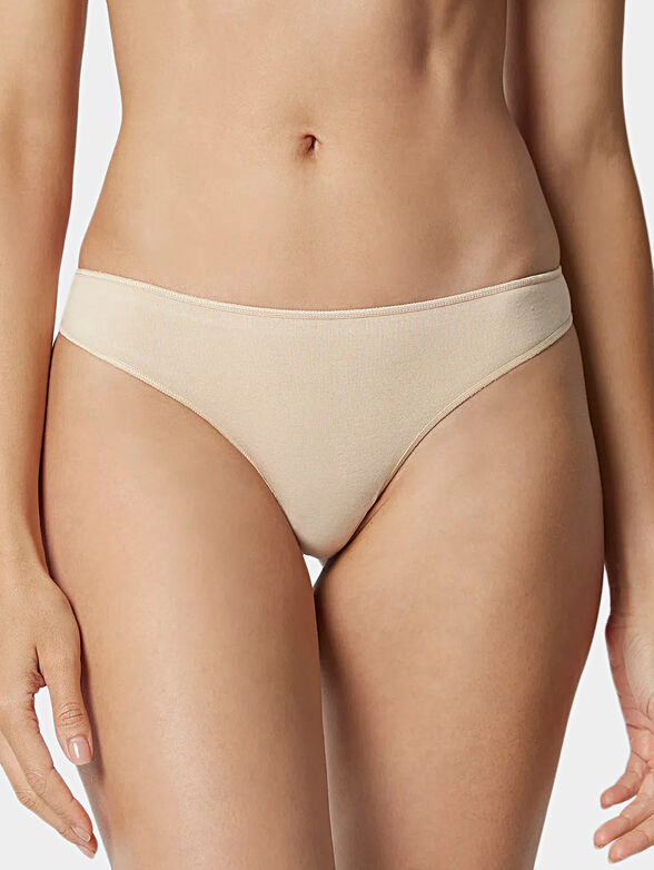 NEW COTONE RIMAGLIATO beige brazilian briefs - 1