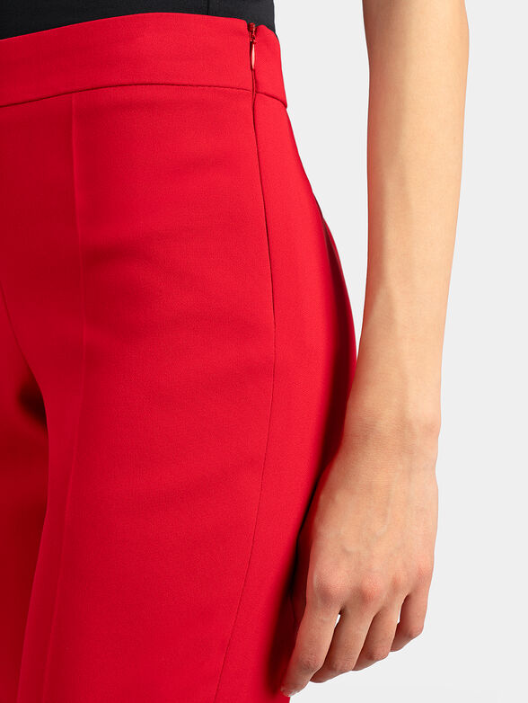 Red high waisted pants - 3