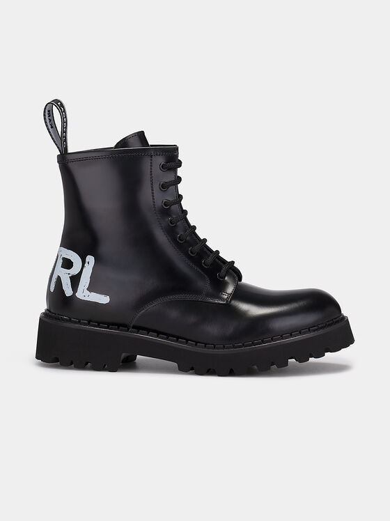 Ankle boots with logo inscription - 1