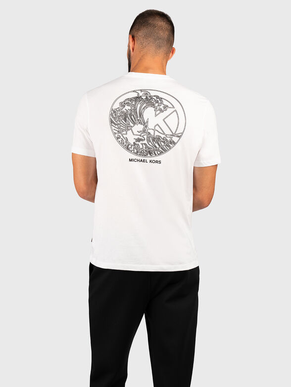 Blue T-shirt with accent print on the back - 2