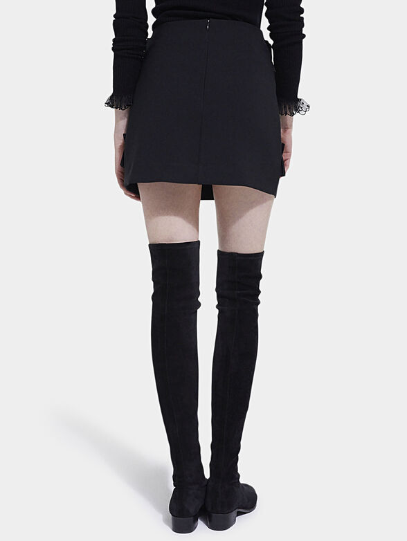 Black skirt with accent ruffles - 2