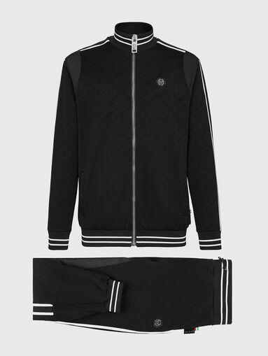Tracksuit in black with contrasting stripes - 5