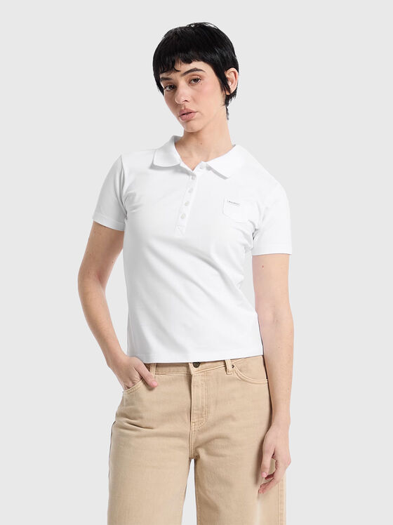 Polo shirt with buttons and logo - 1
