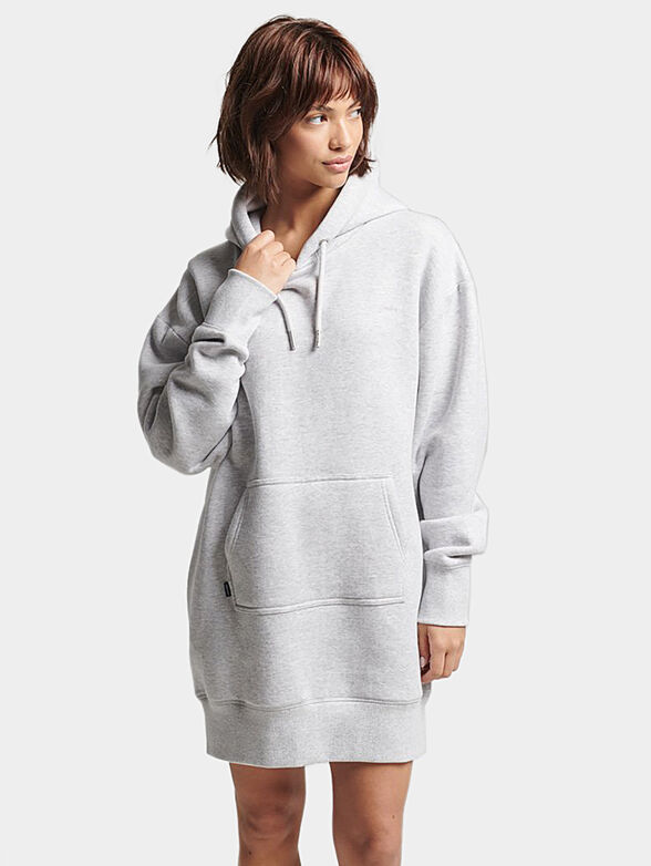 Sweatshirt dress in light grey color - 1