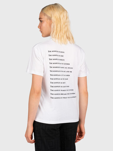 White T-shirt with logo print - 3