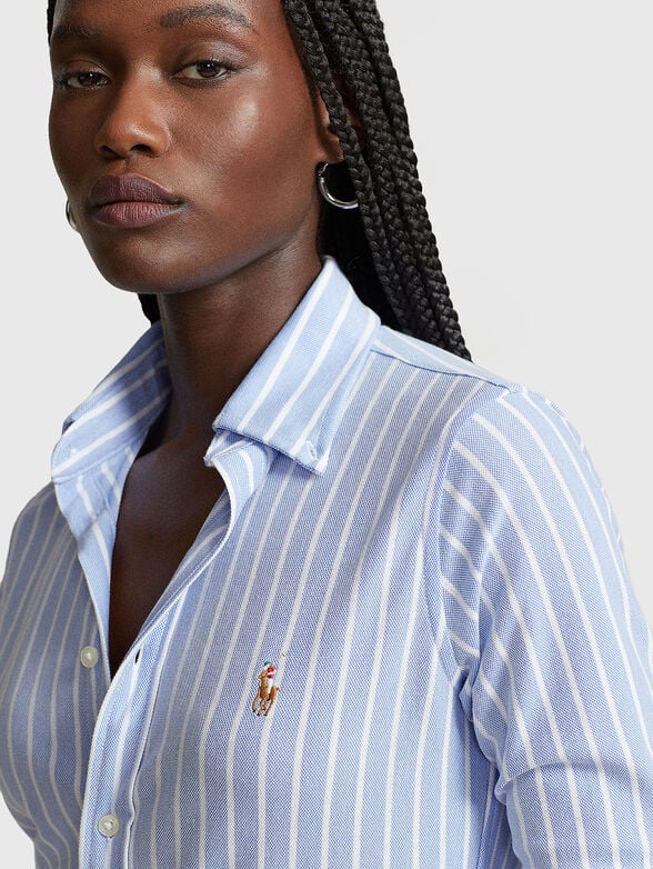 Oxford shirt with striped pattern and logo embroidery - 3