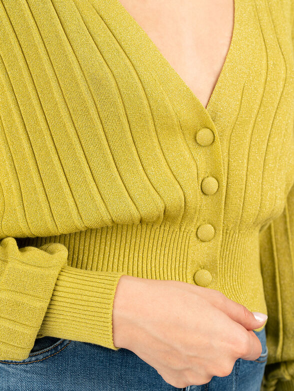 V-neck cardigan with buttons - 5