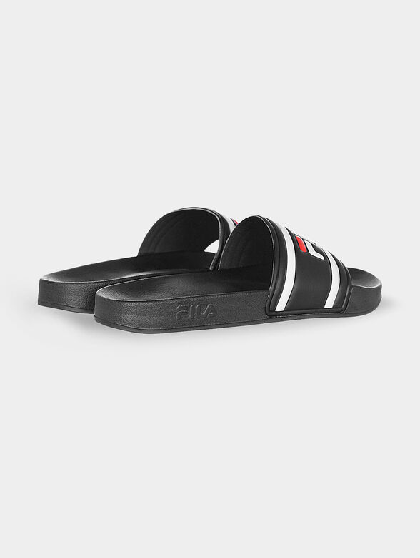 MORRO BAY black slippers with maxi logo - 3