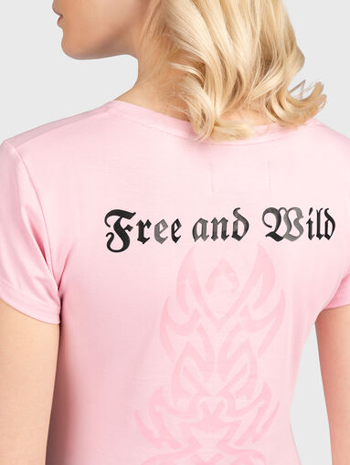 TSL062 pink T-shirt with contrasting print - 3