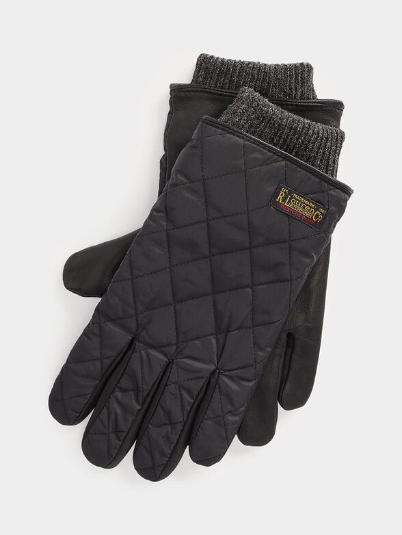 Gloves with quilted effect in black - 1