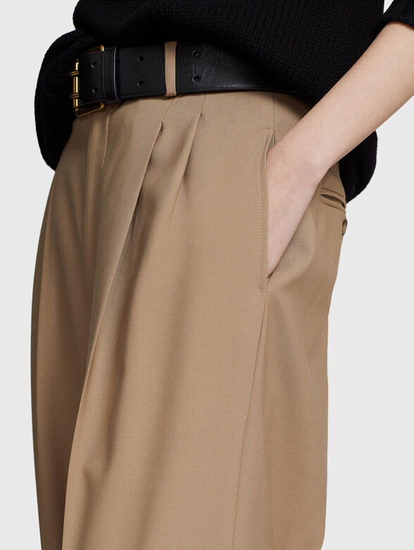 Wool blend trousers with wide legs - 2
