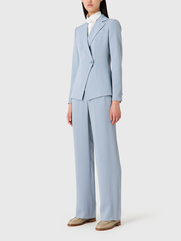 Straight cut trousers in light blue - 3
