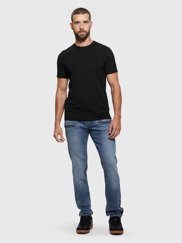 Black T-shirt with logo embroidery - 2