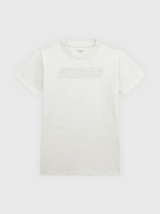 T-shirt with embossed maxi logo - 1