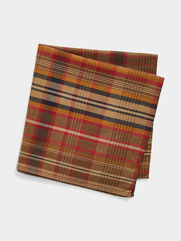 Plaid cotton handkerchief - 1