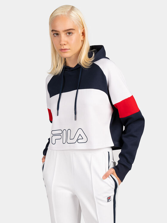 PETRA cropped sweatshirt with hood - 1