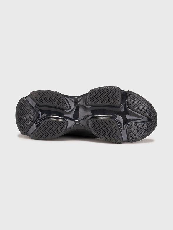 MAXIMA-R black sports shoes with shiny appliqués - 5