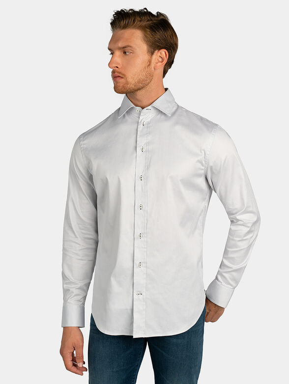 Cotton shirt in grey - 1