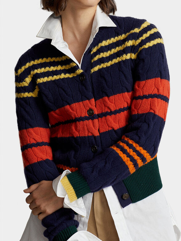 Wool cardigan with buttons - 5