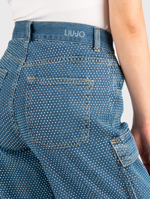 Cargo jeans with rhinestones - 4