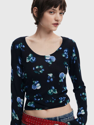 Slim sweater with print - 4