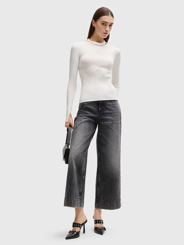 Sweater in viscose with logo - 1
