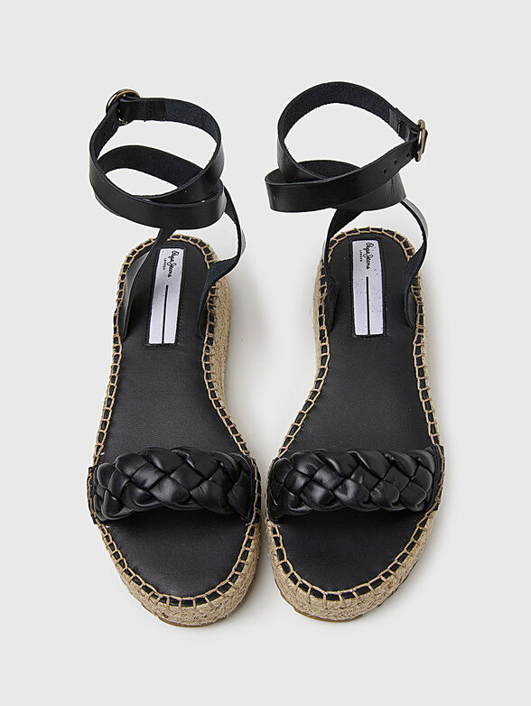 KATE BRAIDED sandals with leather details - 5
