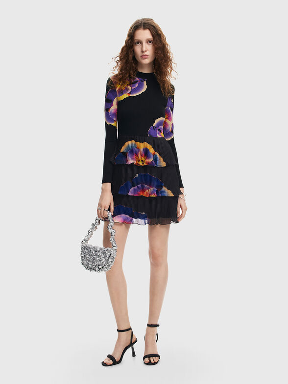 Mini dress with floral print - 0