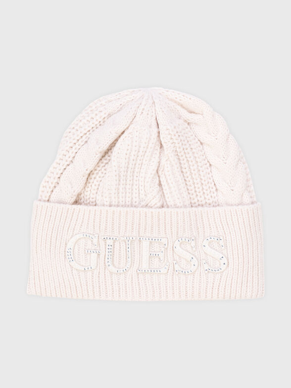 AGATHE knitted hat with logo accent - 1
