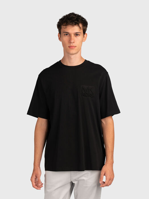 T-shirt with embossed logo on the back