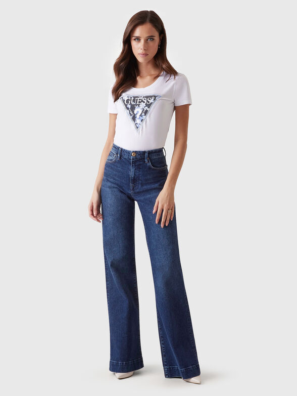 Cotton T-shirt with floral print - 2