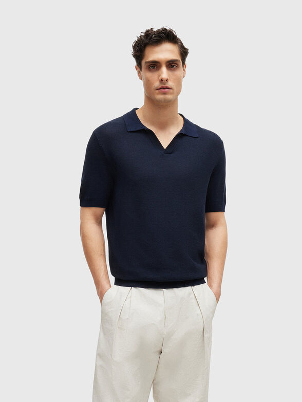 Short sleeve polo sweater - 1