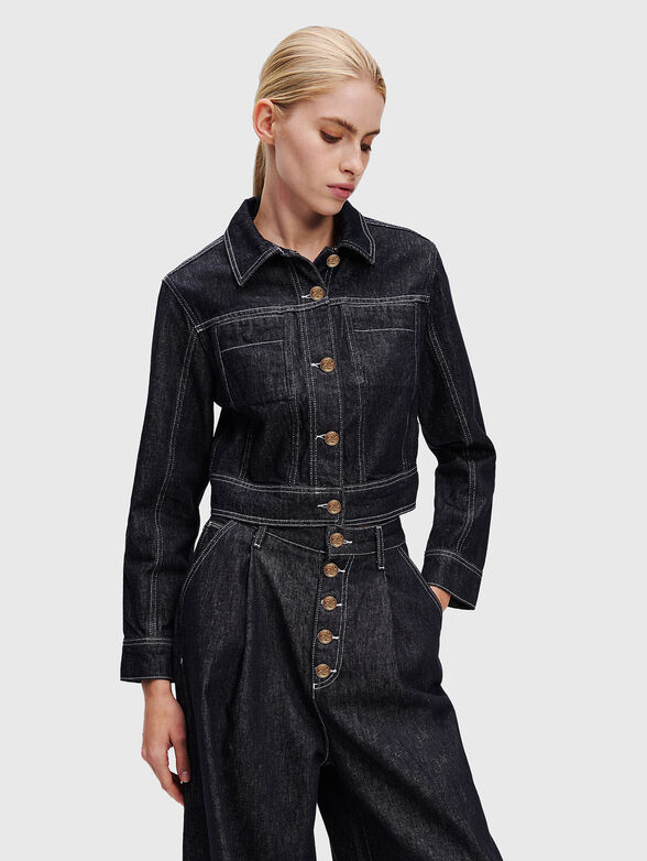 Short denim jacket  - 0