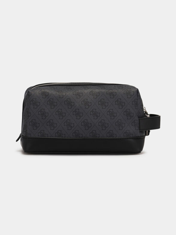 VEZZOLA black toiletry bag with 4G logo print - 2