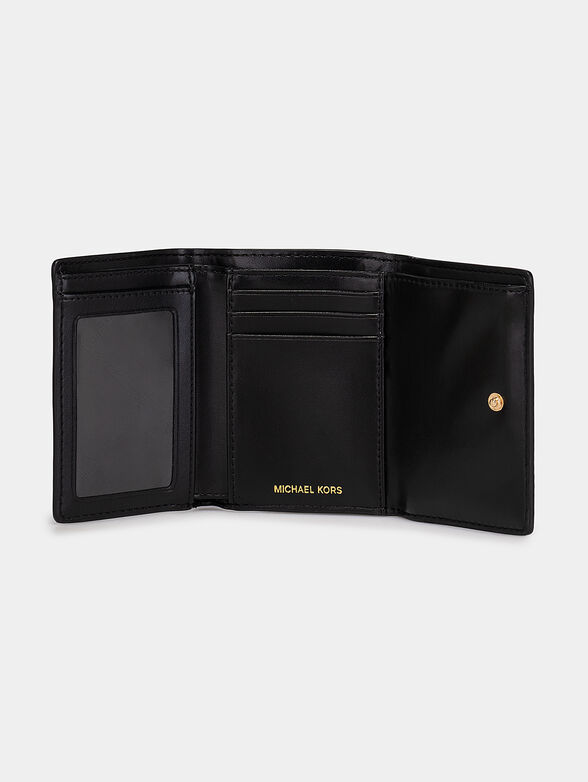 Small black purse with golden logo accent - 3