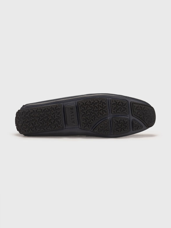 PIVIAL dark blue leather loafers - 4